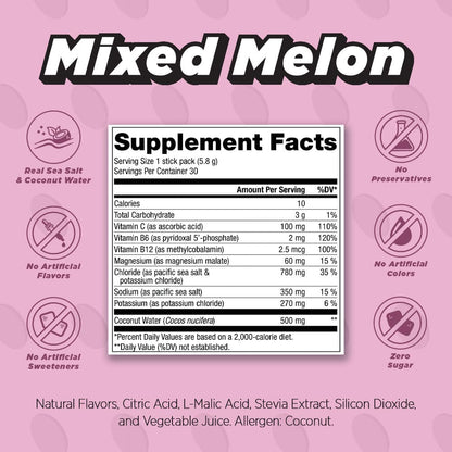Mixed Melon (Zero Sugar) - Electrolyte Drink Mix (30 Count)