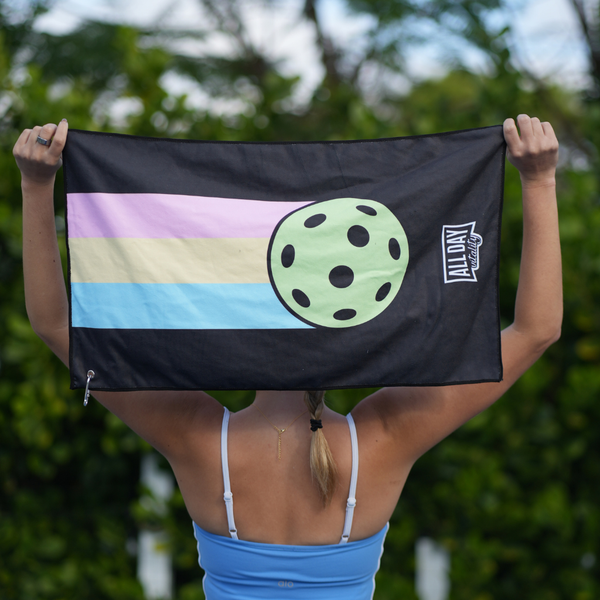 Retro Pickleball Towel – ALL DAY Vitality